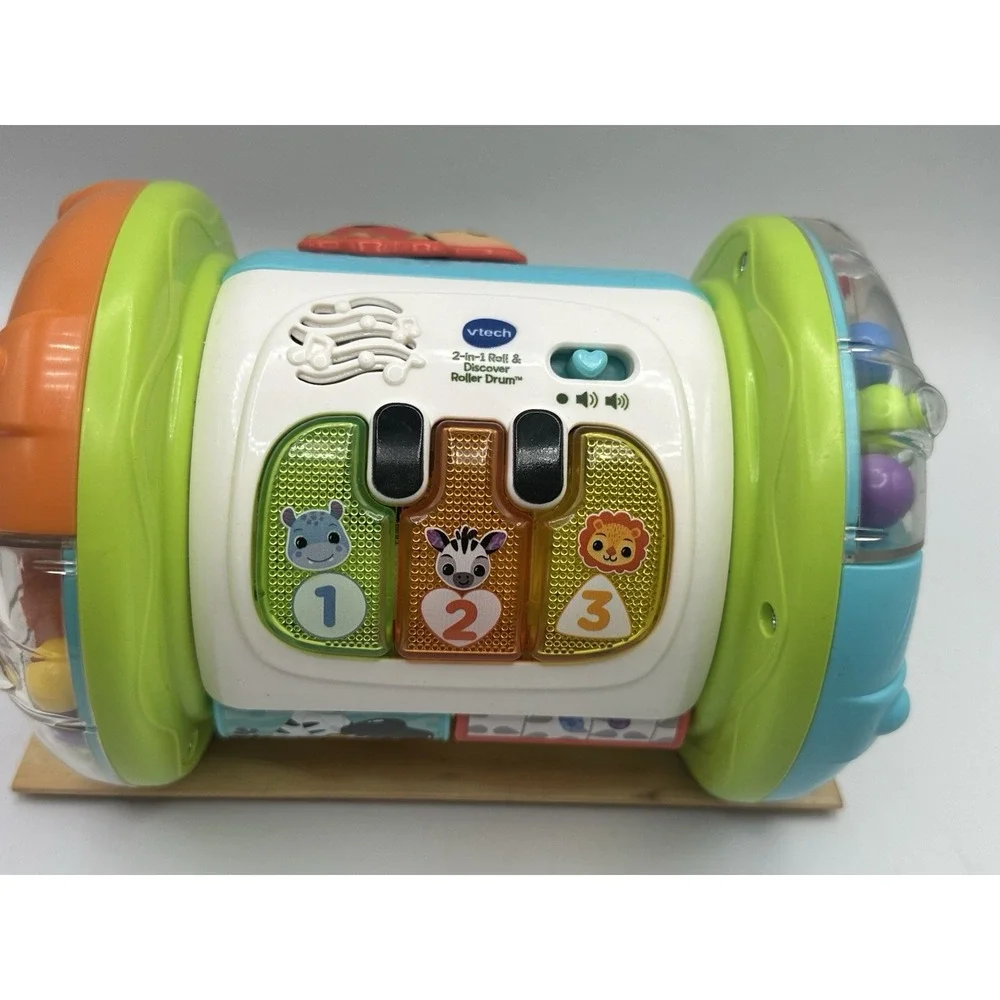 VTech Roll & Discover Roller Drum Activity Toy Musical Light Up Multicolor